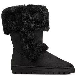 STYLE&CO:NIB Witty Black Warm boots Size 9 faux-fur